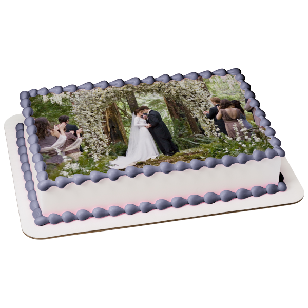 The Twilight Saga: Breaking Dawn Part 1 Edward Bella Wedding Edible Cake Topper Image ABPID54579