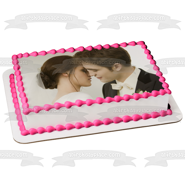 Adorno comestible para tarta de boda de Edward Bella, La saga Crepúsculo: Amanecer, parte 1, imagen ABPID54587 