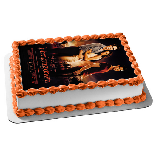 The Twilight Saga: Breaking Dawn Part 1 Movie Poster Edward Bella Jacob Edible Cake Topper Image ABPID54586