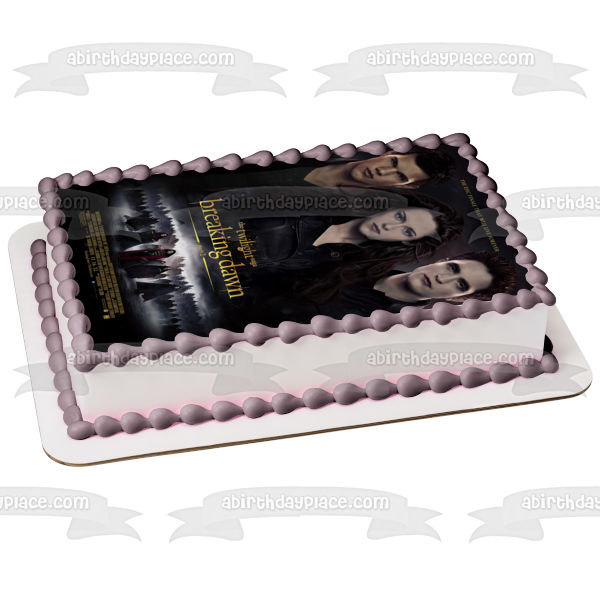 Póster de la película The Twilight Saga: Breaking Dawn Part 2 Jacob Bella Edward, decoración comestible para tarta, imagen ABPID54599 