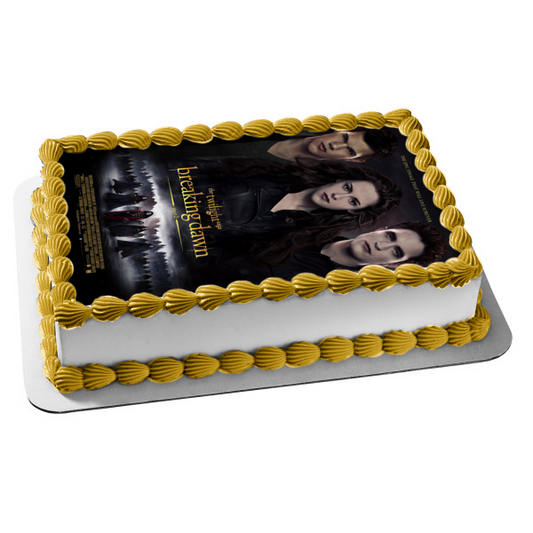 The Twilight Saga: Breaking Dawn Part 2 Movie Poster Jacob Bella Edward Edible Cake Topper Image ABPID54599