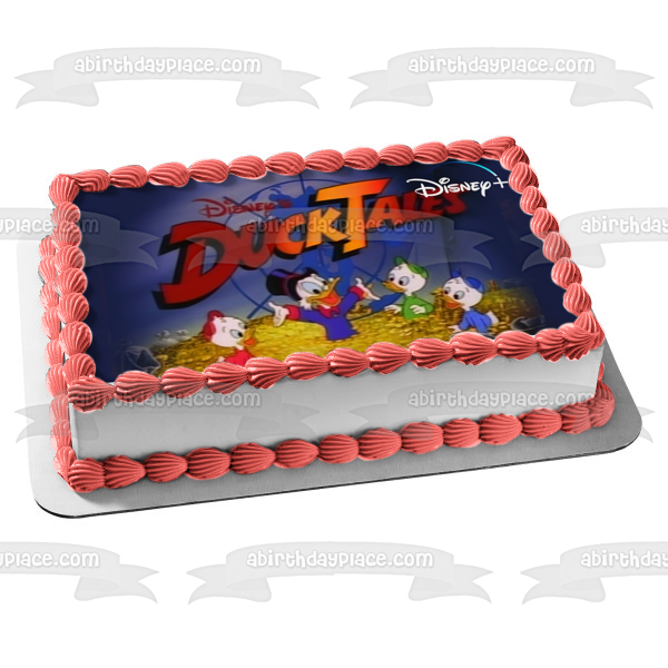 Duck Tales Scrooge McDuck Huey Duey Louie Imagen comestible para decoración de tarta ABPID54379 