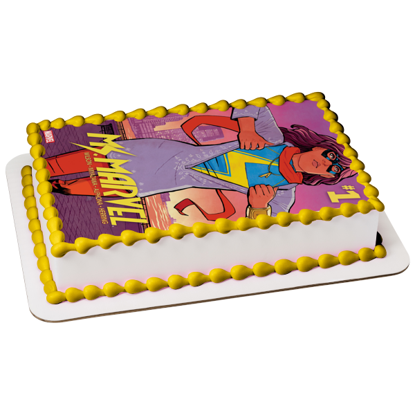 Ms. Marvel Edible Cake Topper Image ABPID54396