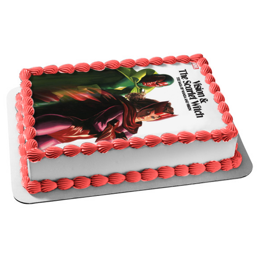 Vision and the Scarlet Witch Edible Cake Topper Image ABPID54495