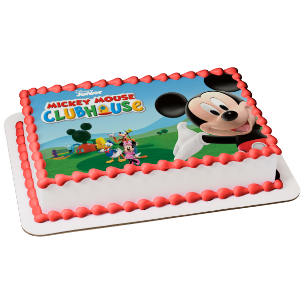 Mickey Mouse Clubhouse Mickey Minnie Mouse Donald Duck Edible Cake Topper Image ABPID54497