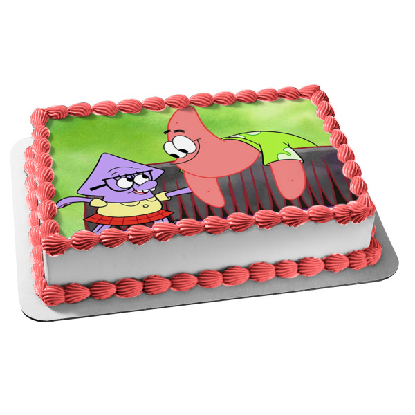 The Patrick Star Show Squidina Star Edible Cake Topper Image ABPID54504