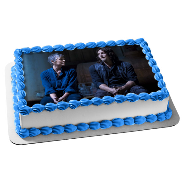 The Walking Dead Daryl and Carol Edible Cake Topper Image ABPID54430