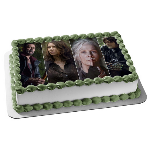 The Walking Dead Negan Maggie Carol Daryl Edible Cake Topper Image ABPID54431