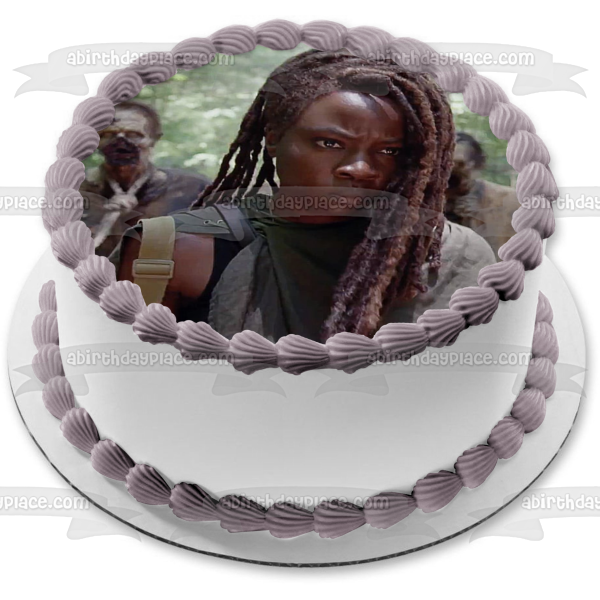 The Walking Dead Michone and Zombies Edible Cake Topper Image ABPID54433