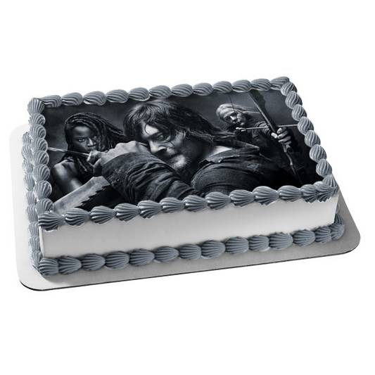 The Walking Dead Daryl Michone Carol Edible Cake Topper Image ABPID54444