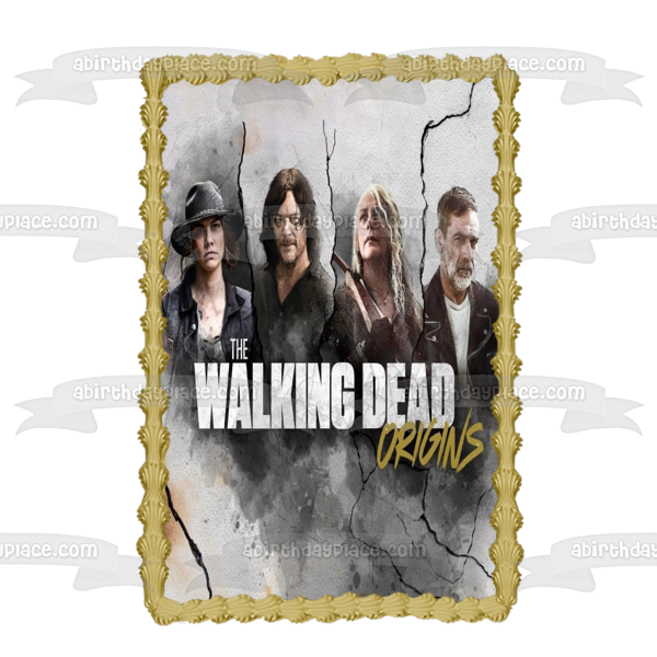 The Walking Dead Maggie Daryl Carol Negan Edible Cake Topper Image ABPID54435