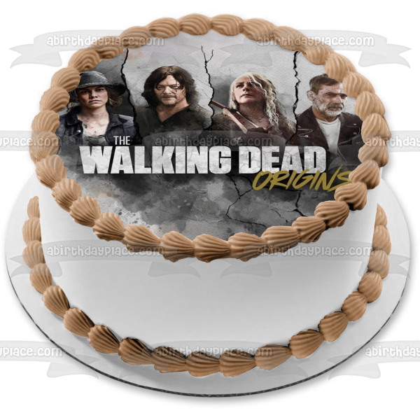 The Walking Dead Maggie Daryl Carol Negan Edible Cake Topper Image ABPID54435