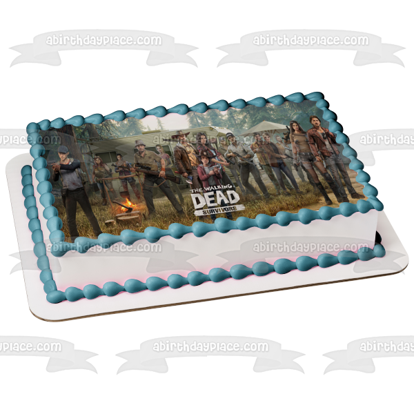 The Walking Dead Survivors Edible Cake Topper Image ABPID54445