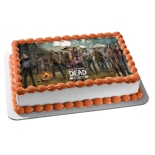 The Walking Dead Survivors Edible Cake Topper Image ABPID54445