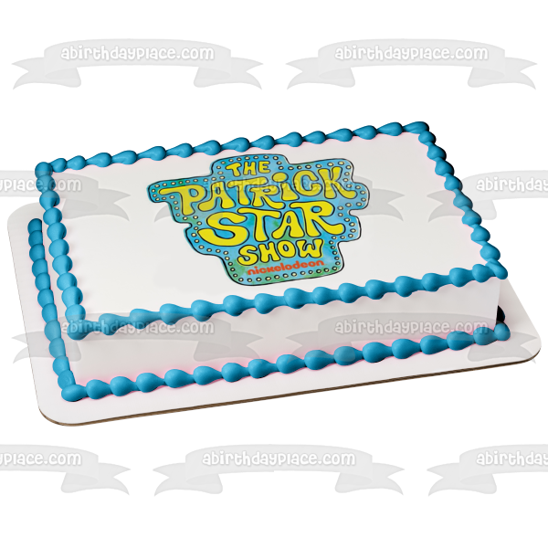 Imagen comestible para decoración de tarta con el logotipo de Nickelodeon de The Patrick Star Show ABPID54507 