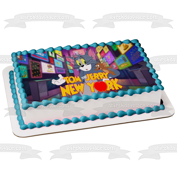 Tom y Jerry en Nueva York Imagen comestible para decoración de tarta ABPID54523 