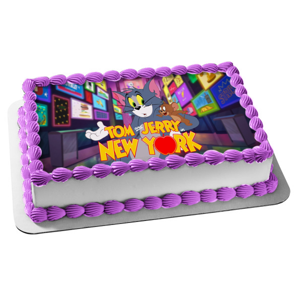 Tom & Jerry In New York Edible Cake Topper Image ABPID54523