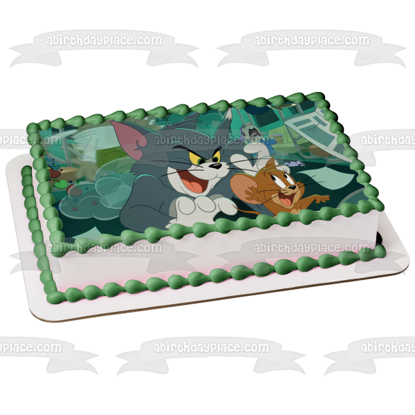 Tom y Jerry en Nueva York Imagen comestible para decoración de tarta ABPID54525 