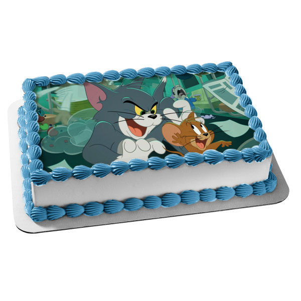 Tom & Jerry In New York Edible Cake Topper Image ABPID54525