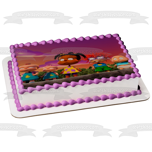 Imagen de decoración comestible para tarta de la serie animada de Rugrats Tommy Chuckie Phil Lil Susie ABPID54526 