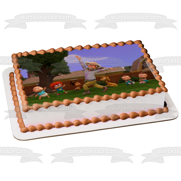 Adorno comestible para tarta de la serie animada de Rugrats, Tommy Chuckie, Phil, Lil Susie, abuelo, imagen ABPID54529 