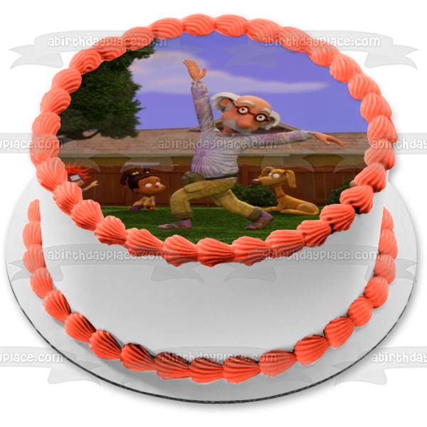 Adorno comestible para tarta de la serie animada de Rugrats, Tommy Chuckie, Phil, Lil Susie, abuelo, imagen ABPID54529 