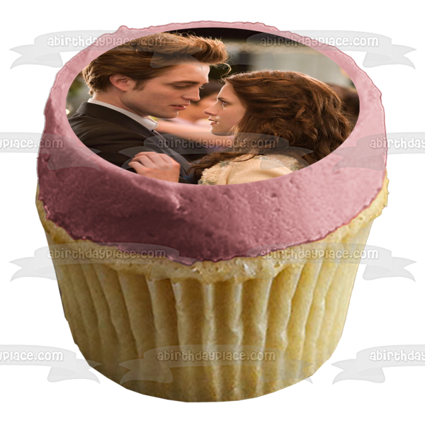 Imagen comestible para decoración de tarta de Crepúsculo Edward y Bella en el baile de graduación ABPID54546 