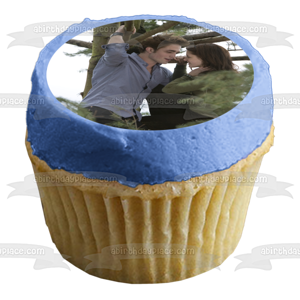 Twilight Edward and Bella In a Tree Edible Cake Topper Image ABPID54548