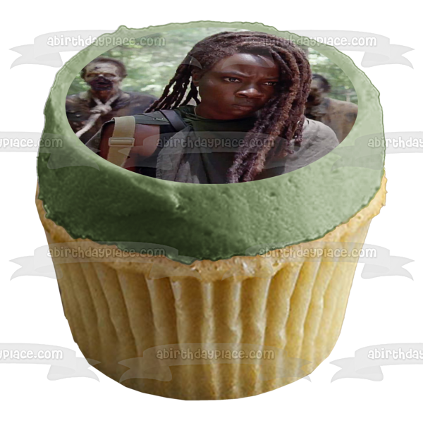 The Walking Dead Michone and Zombies Edible Cake Topper Image ABPID54433