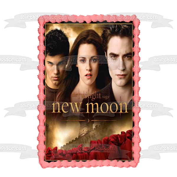 The Twilight Saga: New Moon Jacob Bella Edward Edible Cake Topper Image ABPID54554