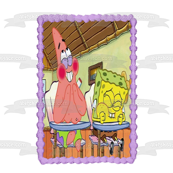 Imagen comestible para tarta de Bob Esponja, Patricio Estrella, parte inferior del bikini, ABPID00130 