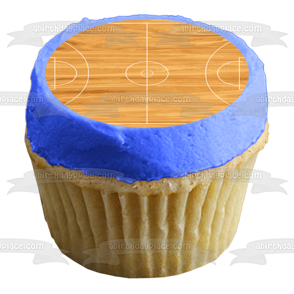 Imagen comestible personalizable para decoración de tartas de cancha de baloncesto ABPID00174 