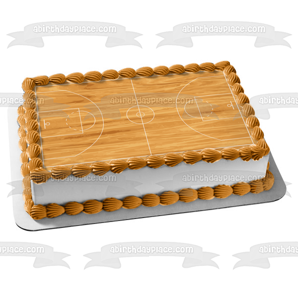 Imagen comestible personalizable para decoración de tartas de cancha de baloncesto ABPID00174 