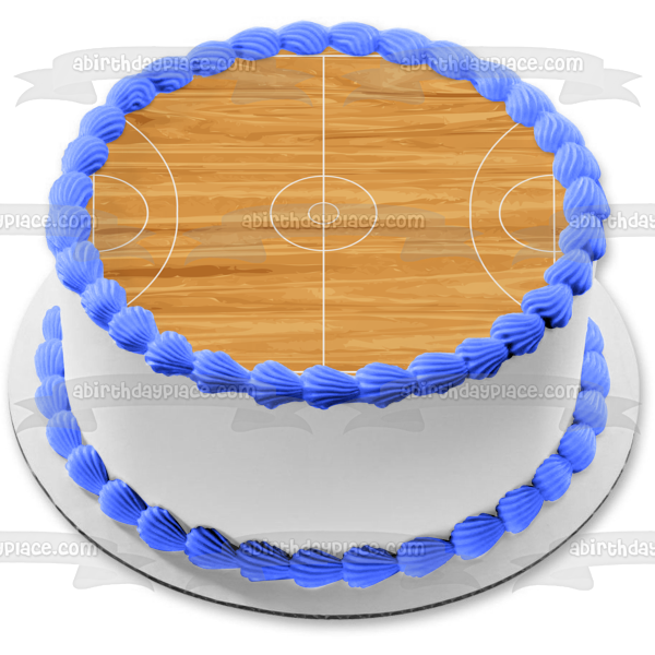 Imagen comestible personalizable para decoración de tartas de cancha de baloncesto ABPID00174 