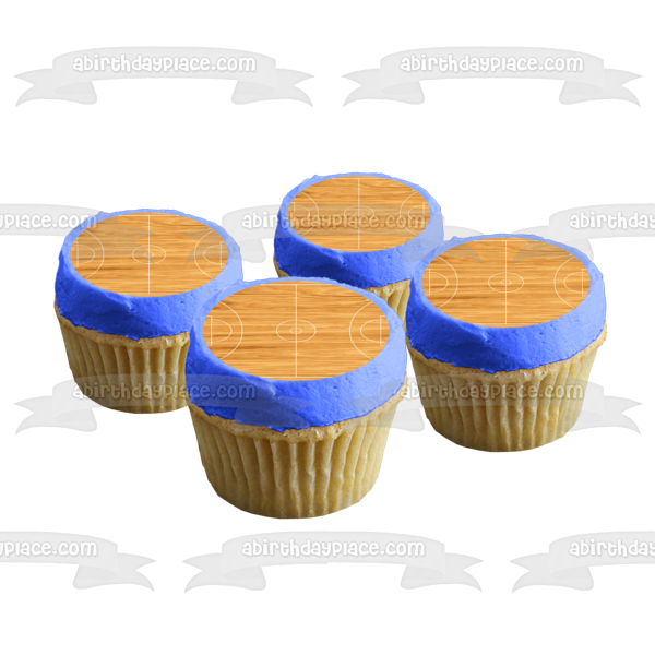 Imagen comestible personalizable para decoración de tartas de cancha de baloncesto ABPID00174 