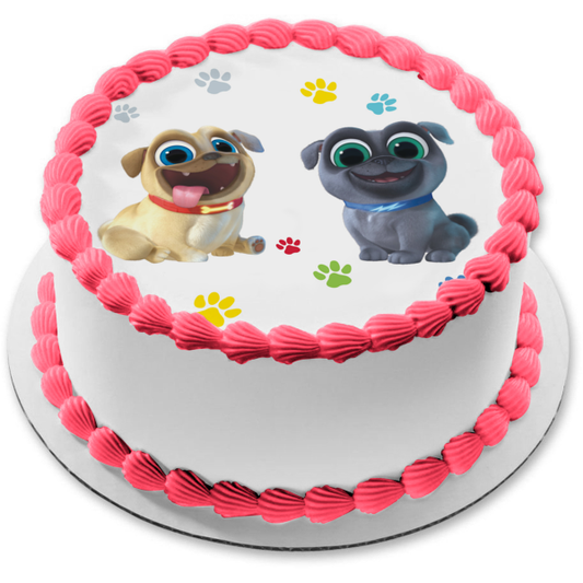 Puppy Dog Pals Puppy Paw Prints Bingo Rolly - Decoración comestible para tarta, imagen ABPID00175 