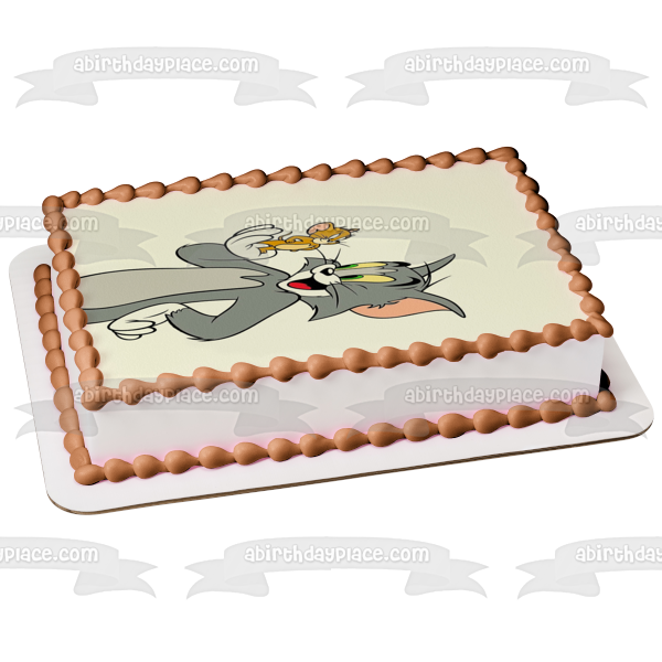 Tom and Jerry Tom Holding Jerry Edible Cake Topper Image ABPID00293