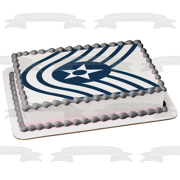 Imagen comestible para tarta con logotipo de aviador senior de la Fuerza Aérea ABPID00305 