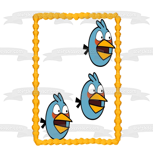 Angry Birds Blue Birds Flying Edible Cake Topper Image ABPID00341