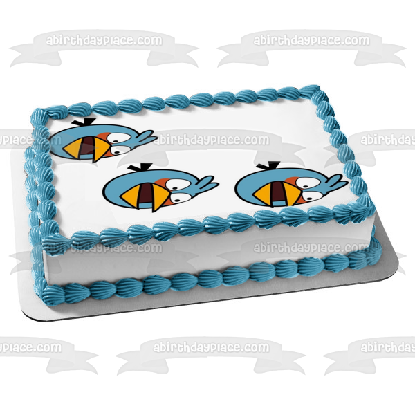 Angry Birds Blue Birds Flying Edible Cake Topper Image ABPID00341