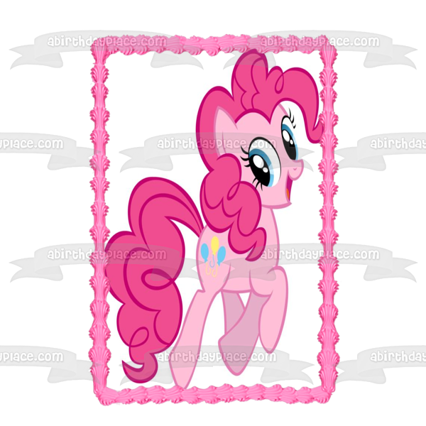 My Little Pony Pinkie Pie Jumping Edible Cake Topper Image ABPID00404