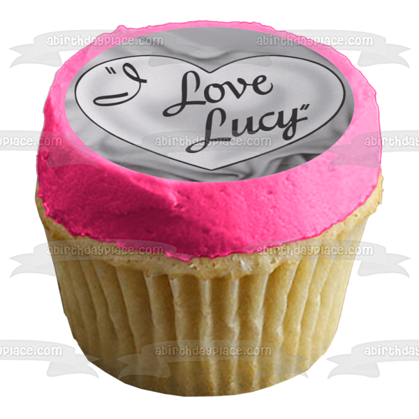 I Love Lucy  Lucille Ball Ricky with a Heart Edible Cake Topper Image ABPID00444