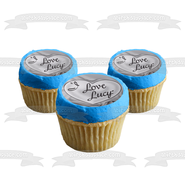 I Love Lucy  Lucille Ball Ricky with a Heart Edible Cake Topper Image ABPID00444