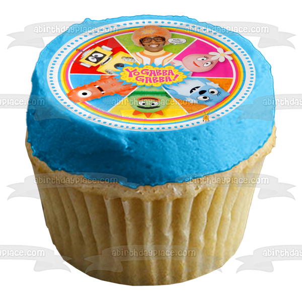 Yo Gabba Gabba! Hola amigos Toodee Muno y Brubee adorno comestible para tarta imagen ABPID00569 