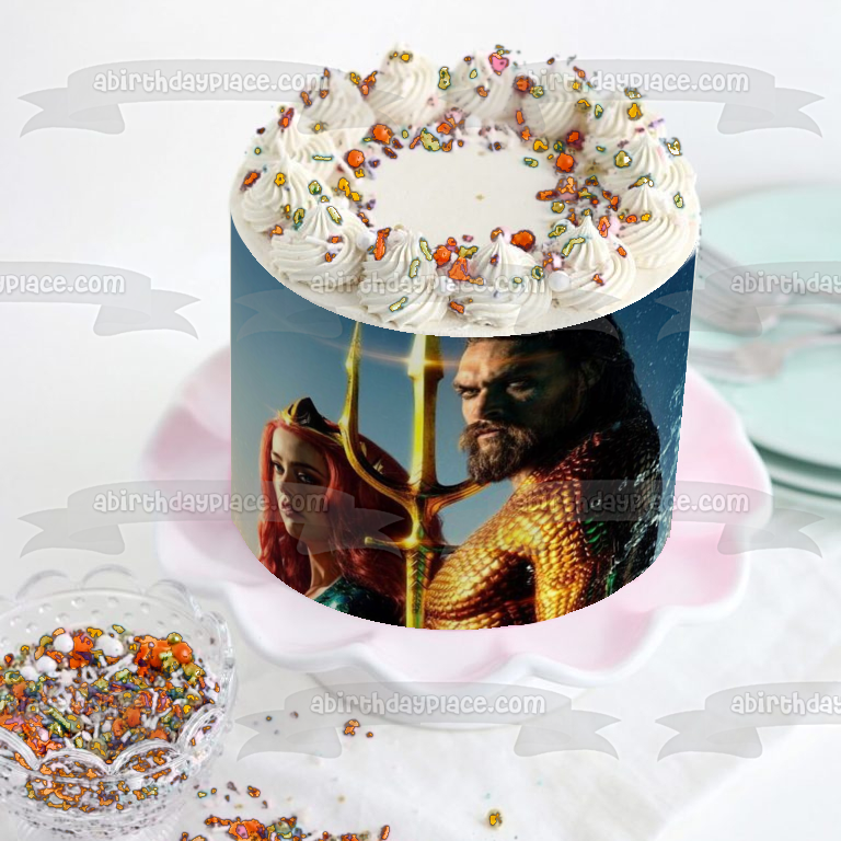 DC Comics Aquaman Arthur Curry Mera - Decoración comestible para tarta, imagen ABPID00061 