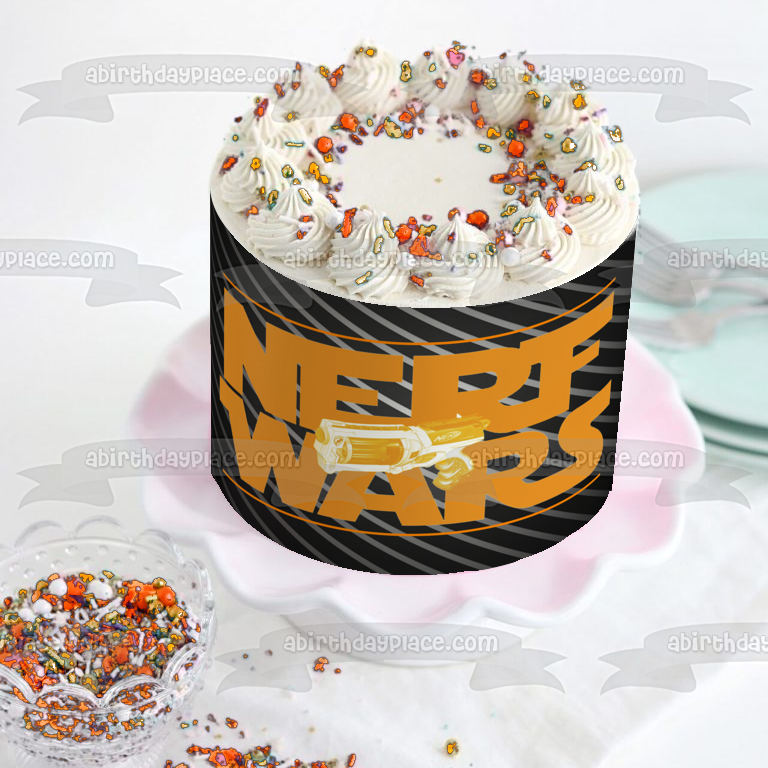 NERF Wars NERF Gun Battle Event Edible Cake Topper Image ABPID00071