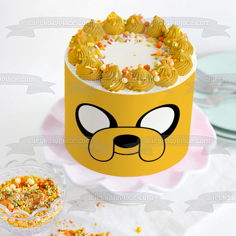 Hora de Aventuras con Finn y Jake Jake Face Adorno comestible para tarta Imagen ABPID00094 