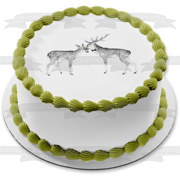 Imagen comestible para decoración de tarta Woodland Love Doe y Buck ABPID54607 