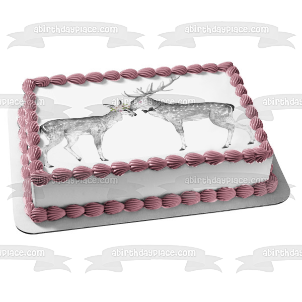 Imagen comestible para decoración de tarta Woodland Love Doe y Buck ABPID54607 