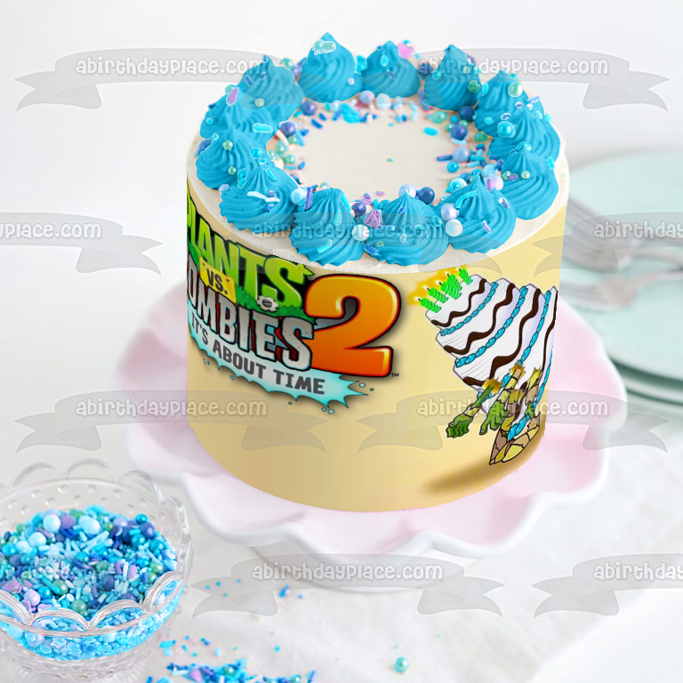Plants Vs Zombies 2 It's About Time Birthday Cake Edible Cake